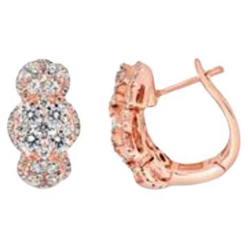 Le Vian Earrings Featuring Vanilla Diamonds Set in 18K Strawberry Gold For Sale