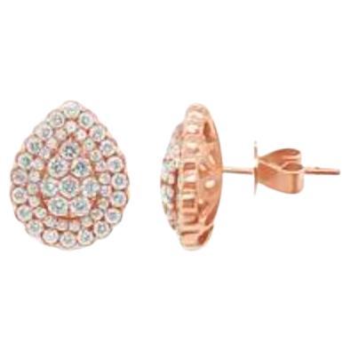Le Vian Earrings Featuring Vanilla Diamonds Set in 18K Strawberry Gold For Sale