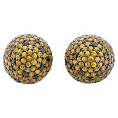 Le Vian Earrings Featuring Yellow Sapphire Blackberry Diamonds Set in 14K Honey