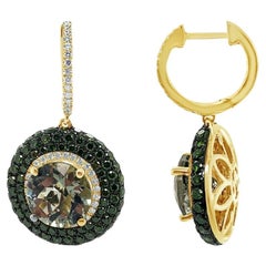 Le Vian Earrings, Mint Julep Quartz Green/Vanilla Diamonds, 14K Green Gold