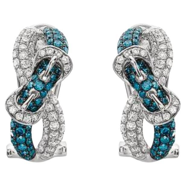 Le Vian Exotics Earrings Featuring Blueberry Diamonds, Vanilla Diamonds For Sale