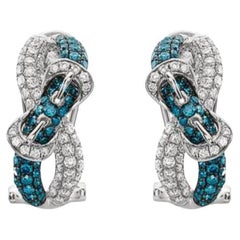 Exotische Ohrringe von Vian mit Blaubeer-Diamanten und Vanilla-Diamanten