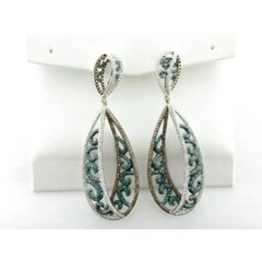 Le Vian Exotics Earrings Featuring Iced Blue Diamonds, Chocolate Diamonds