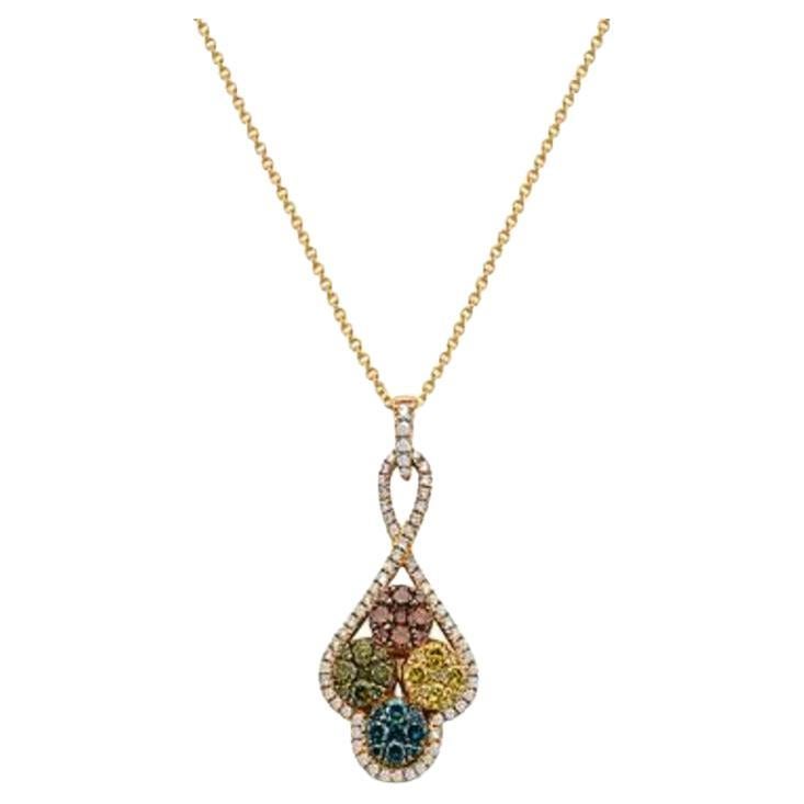 Le Vian Exotics Pendant Featuring Blueberry Diamonds, Fancy Diamonds, Golden For Sale
