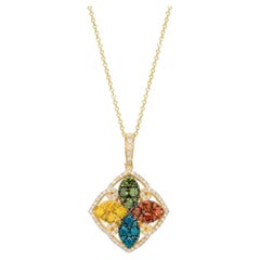 Le Vian Pendentif exotique orn de diamants couleur canneberge et de diamants fantaisie