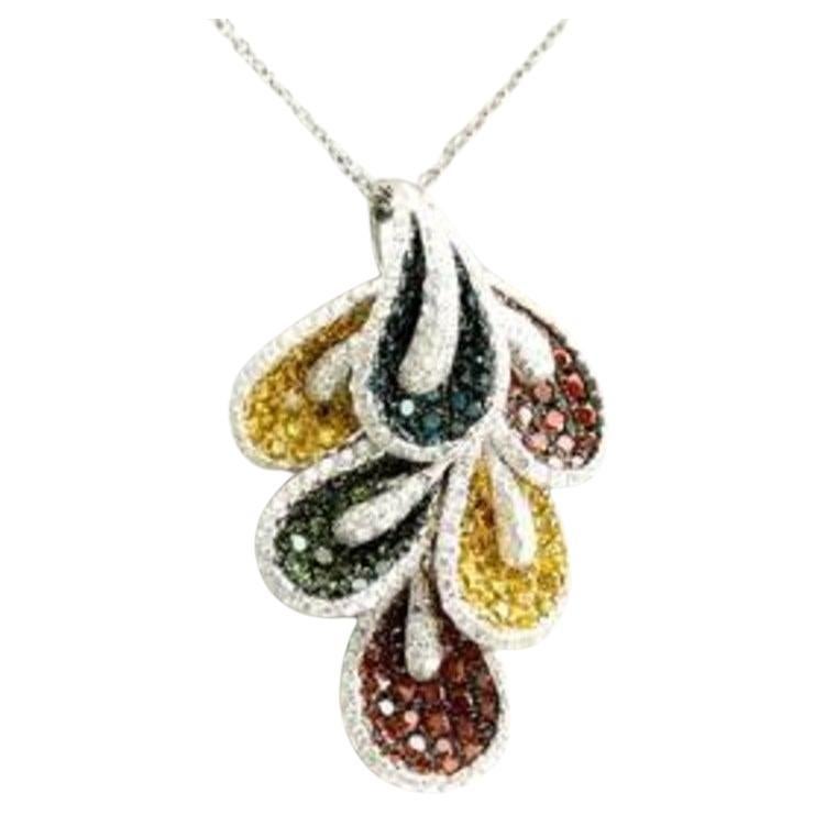 Le Vian Exotics Pendant featuring Blueberry Diamonds , Kiwiberry Green Diamond For Sale