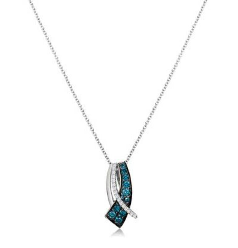 Le Vian Exotics® Pendant featuring 1/4 cts. Blueberry Diamonds®, 1/20 cts. Vanilla Diamonds® set in 14K Vanilla Gold®
