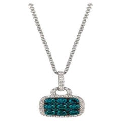 Le Viane Pendentif Exotics serti de diamants Blueberry, serti de diamants Vanilla