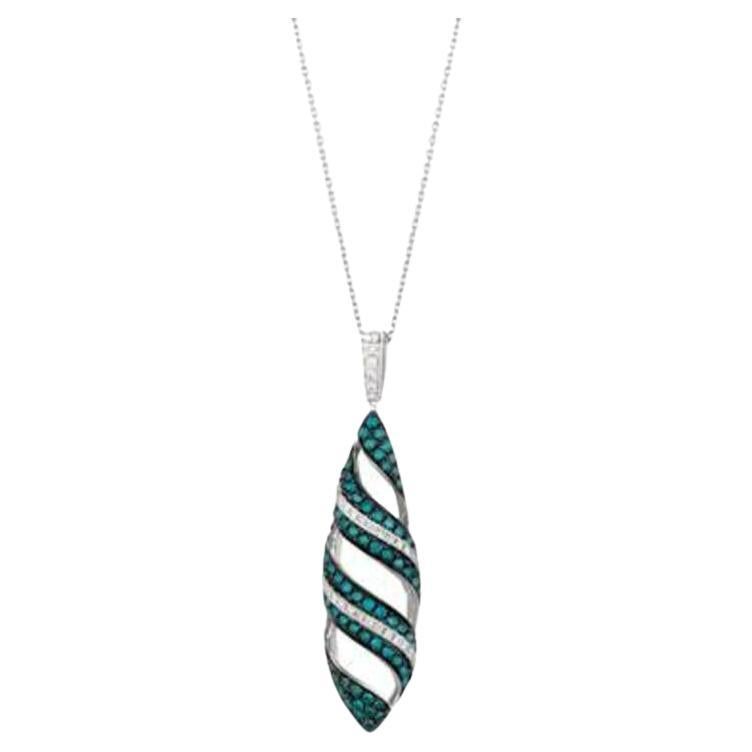 Le Vian Pendentif exotique orn de diamants bleuberry et de diamants Vanilla sertis