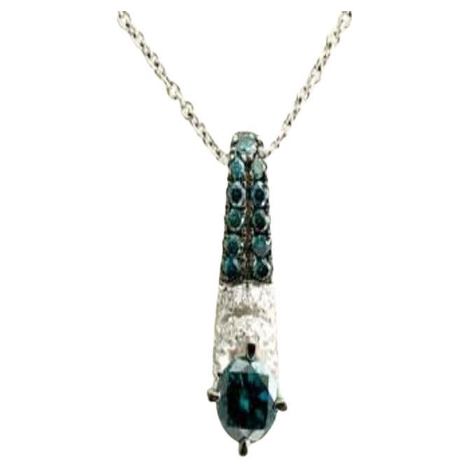Le Vian Pendentif exotique orn de diamants bleu-vert et de diamants Vanilla
