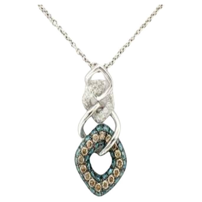 Ciondolo Exotics di Le Vian con diamanti blu ghiacciati e diamanti color cioccolato