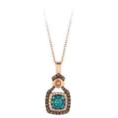 Le Vian Exotics Pendant featuring Iced Blue Diamonds , Chocolate Diamonds , V