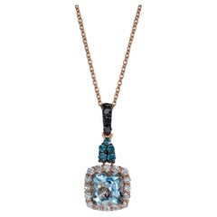 Le Vian Exotics Pendant Featuring Sea Blue Aquamarine Blackberry Diamonds
