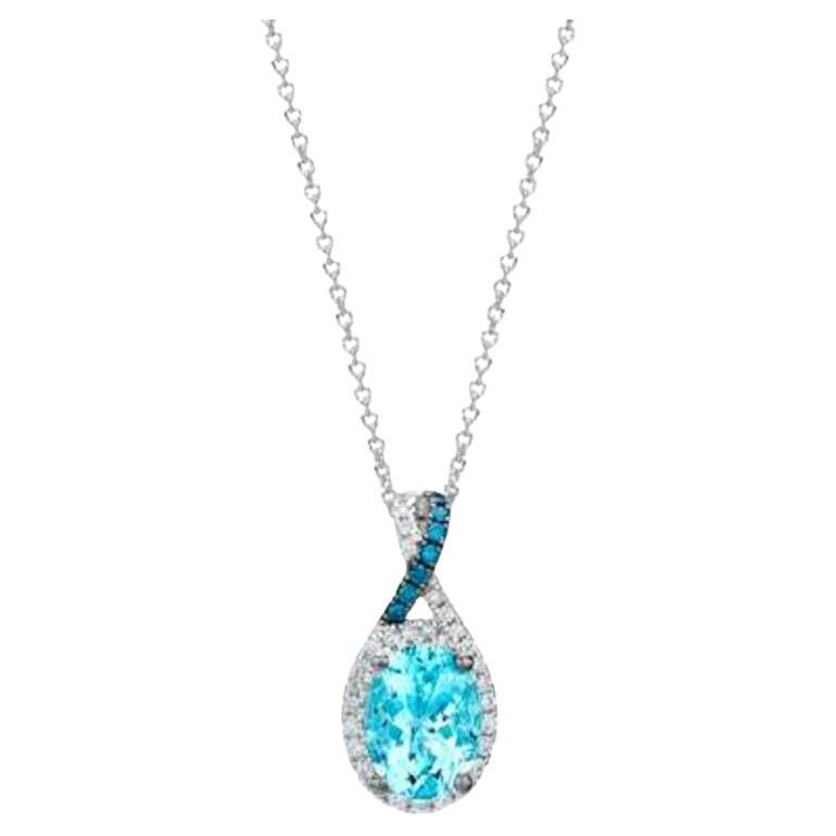 Le Vian Exotics Pendant featuring Sea Blue Aquamarine Blueberry Diamonds , Va