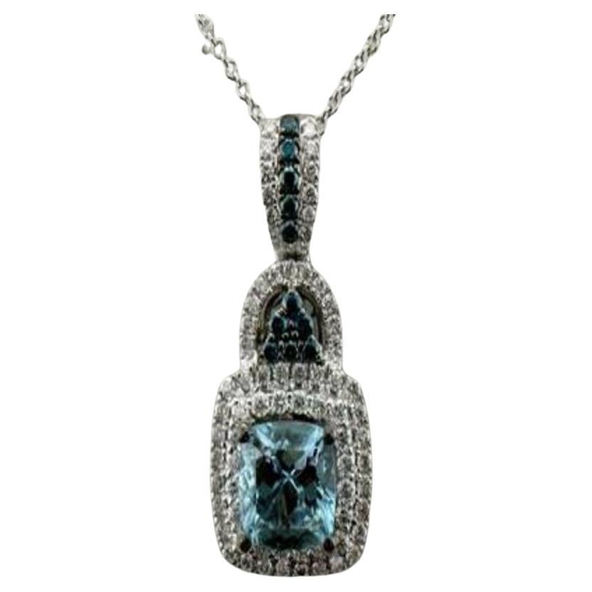 Le Vian Exotics Pendant Featuring Sea Blue Aquamarine Vanilla Diamonds For Sale