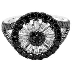 Le Vian Exotics Ring, Black Diamonds, Vanilla Diamonds, 14 Karat Vanilla Gold