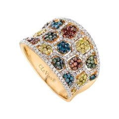 Le Vian Exotischer Ring mit blauen Beeren-Diamanten und Kirschbaum-Diamanten