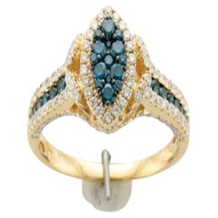 Le Vian Ring Featuring Pomegranate Garnet Vanilla Diamonds Set in 14k