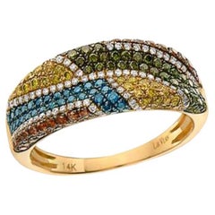 Le Vian Bague exotique ornée de diamants couleur cerisier et de diamants fantaisie