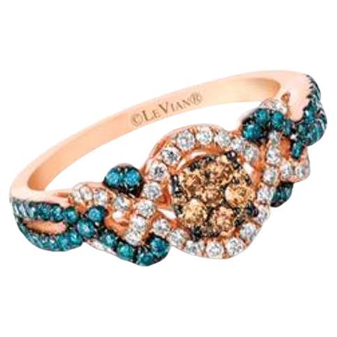 Le Vian Exotics Ring Featuring Chocolate Diamonds, Iced Blue Diamonds For Sale