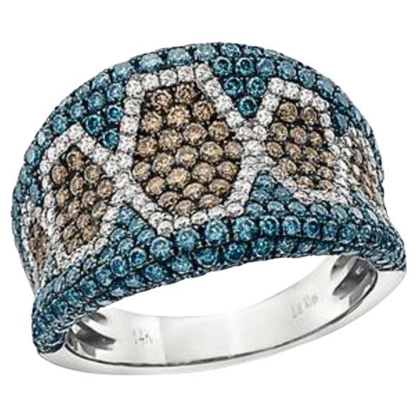 Le Vian Bague exotique ornée de diamants chocolat et de diamants bleus glacés