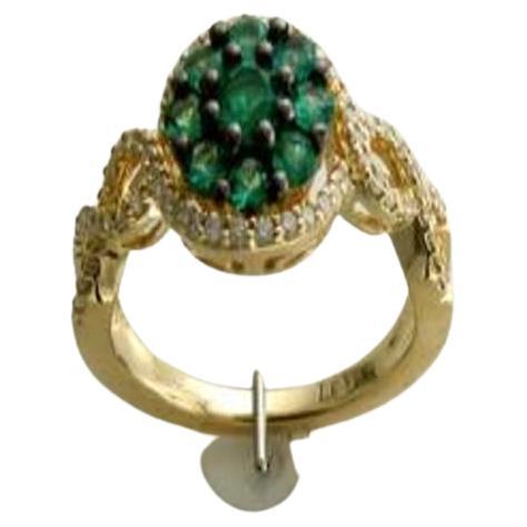 Le Vian Exotics Ring featuring Costa Smeralda Emeralds Vanilla Diamonds set  For Sale