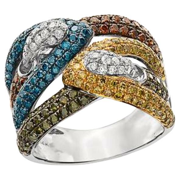 Le Vian Bague exotique avec diamants fantaisie et diamants couleur canneberge en vente