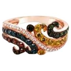 Le Vian Exotisches Ring mit goldenen Beeren-Diamanten und blauen Beeren-Diamanten
