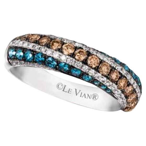 Le Vian Exotics Ring Featuring Iced Blue Diamonds, Chocolate Diamond For Sale