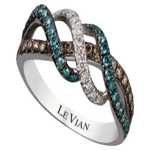 Le Vian Exotics Ring Featuring Iced Blue Diamonds, Chocolate Diamonds For Sale