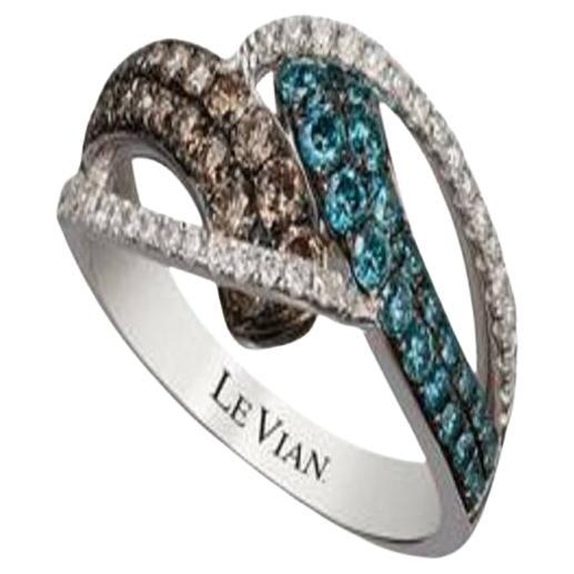 Le Vian Exotics Ring Featuring Iced Blue Diamonds, Chocolate Diamonds For Sale