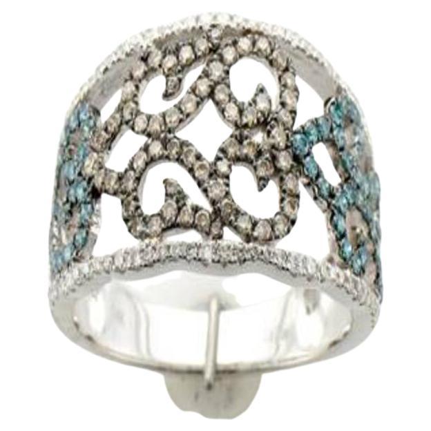 Le Vian Exotics Ring Featuring Iced Blue Diamonds, Chocolate Diamonds For Sale