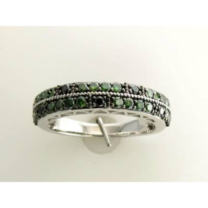 Le Vian Exotics Ring Featuring Kiwiberry Green Diamonds, Blackberry Diamonds
