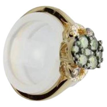 Le Vian Exotics Ring Featuring Kiwiberry Green Diamonds, Chocolate Diamonds For Sale