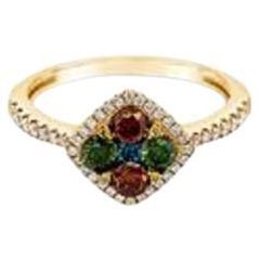 Le Vian Exotics Ring Featuring Kiwiberry Green Diamonds