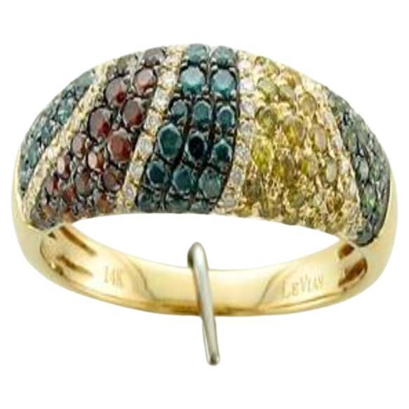 Le Vian Exotics Ring Featuring Kiwiberry Green Diamonds, Goldenberry Diamonds For Sale