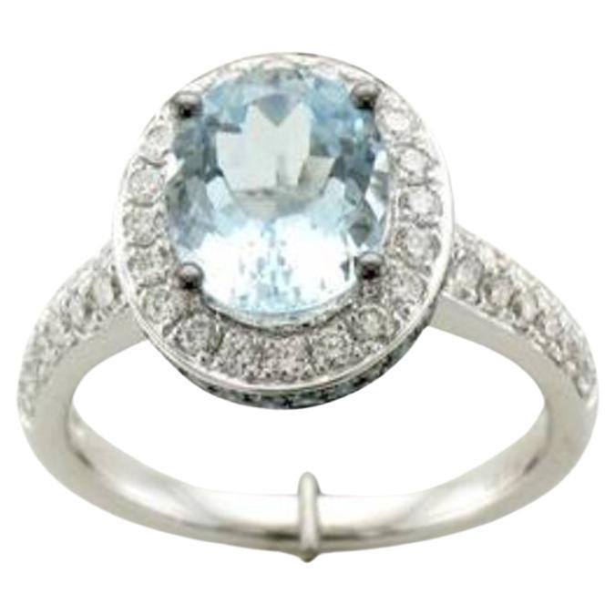 Le Vian Exotics Ring Featuring Sea Blue Aquamarine Vanilla Diamonds For Sale