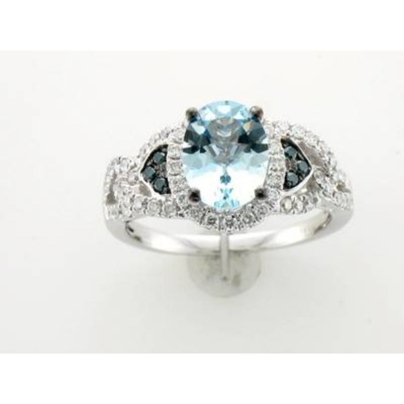 Le Vian Exotics Ring Featuring Sea Blue Aquamarine Vanilla Diamonds