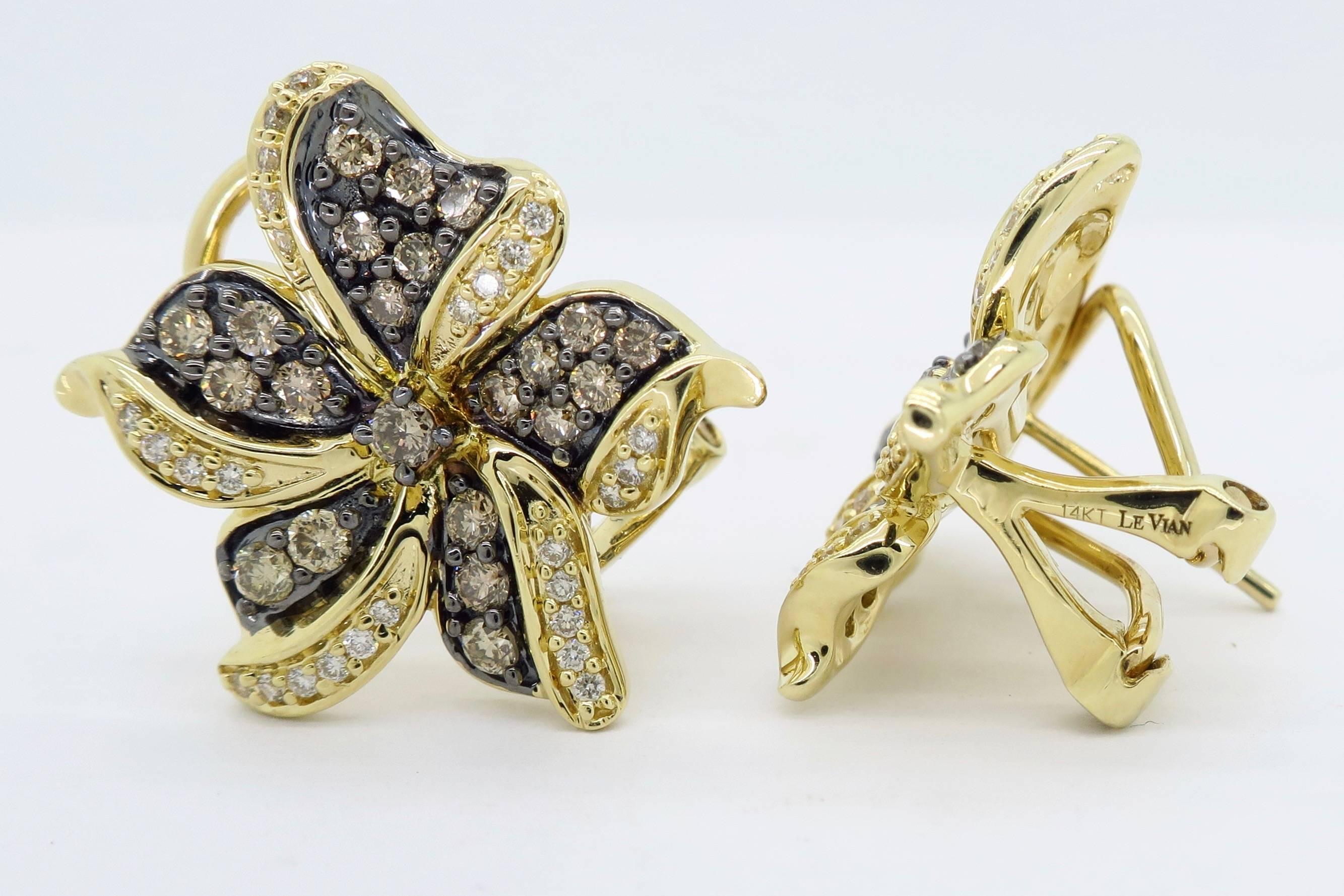Le Vian Flower Diamond Earrings 1