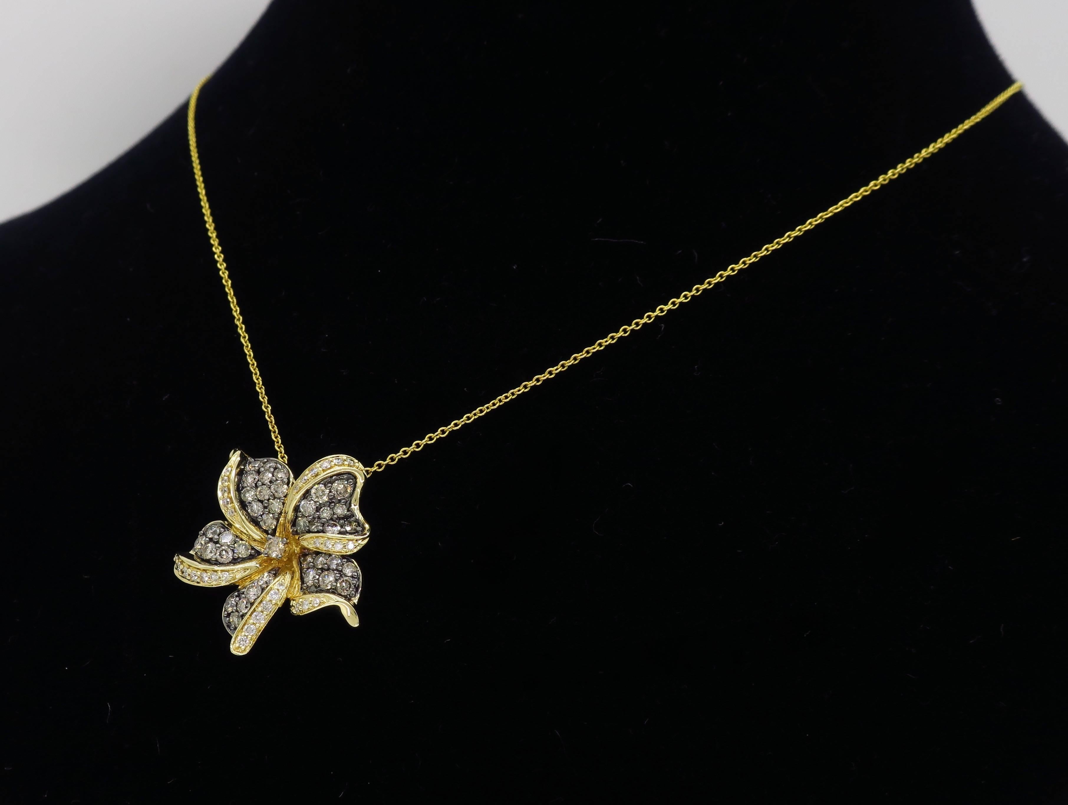 Le Vian Flower Diamond Necklace For Sale 1