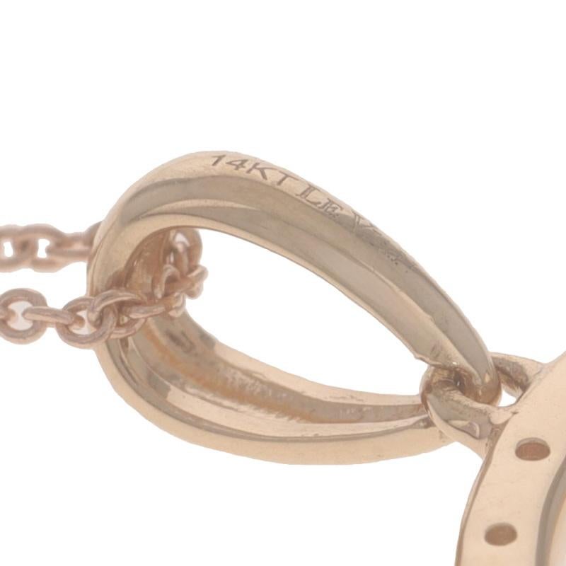 Le Vian Collana Eternity con anelli intrecciati di diamanti in oro rosa 14k 1.00ctw Adj in vendita 1