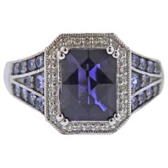 Le Vian LeVian Gold Diamond 4.82 Carat Blue Zircon Topaz Iolite Ring