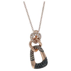 Le Vian Link Chain Diamond Necklace 18" - Rose Gold 14k Round .50ctw Treated