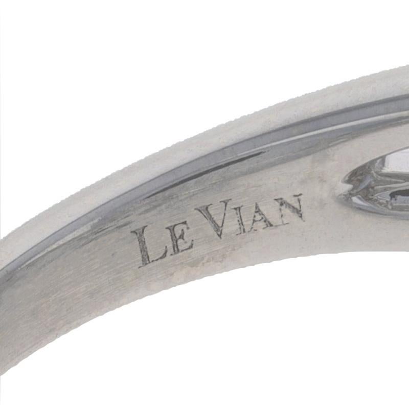 Le Vian London Blauer Topas Diamant-Halo-Ring - Weißgold 14k Kissenschliff 4,50ctw 3