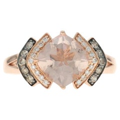 Le Vian Morganite Diamond Ring - Rose Gold 14k Cushion 2.44ctw Le Vian Morganite Diamond Ring - Rose Gold 14k Cushion 2.44ctw