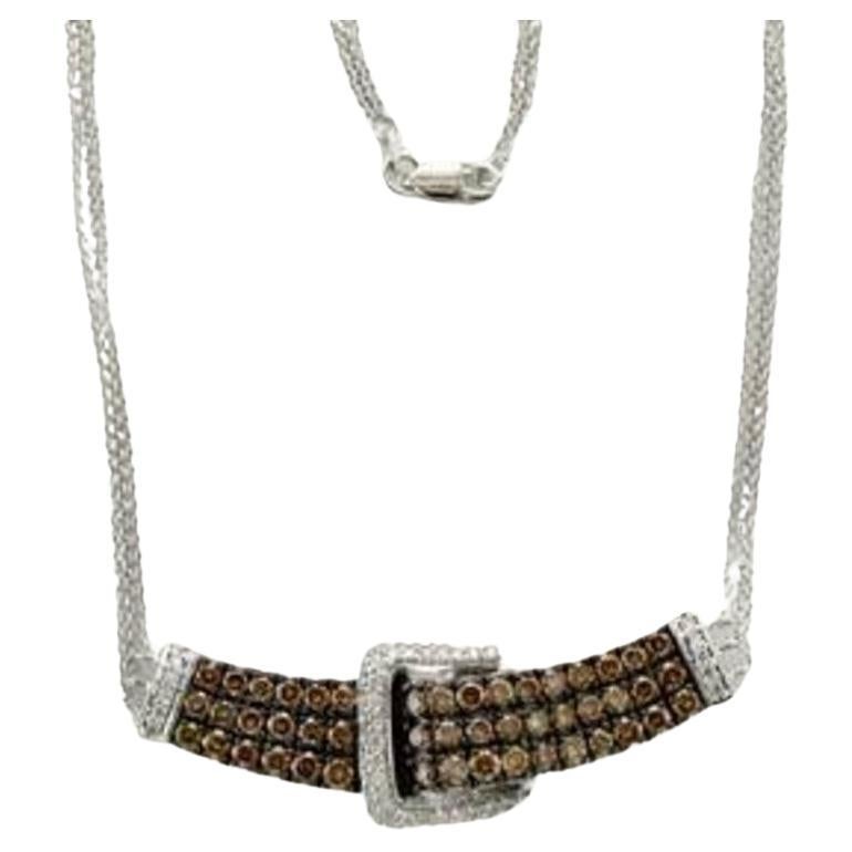Le Vian Necklace Featuring Chocolate Diamonds, Vanilla Diamonds Set in 14K For Sale
