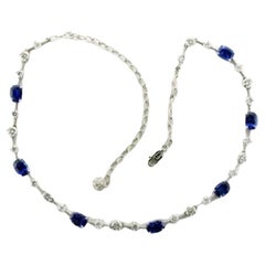 Le Vian Necklace Featuring Cornflower Sapphire Vanilla Diamonds Set in 18K