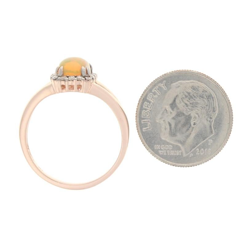 Women's Le Vian Neopolitan Opal & Diamond Halo Ring Rose Gold 14k Cushion Cabochon.70ctw For Sale