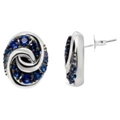 Le Vian Ombre Earrings Featuring Denim Ombré Set in 14K Vanilla Gold