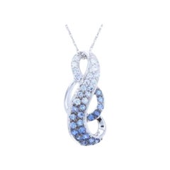 Le Vian Ombre Pendant Featuring Denim Ombré, White Sapphire Set